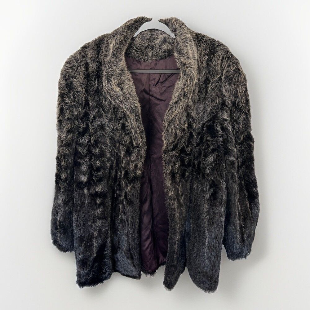Vintage 80's plush faux fur coat size xl Style VI LDT Luxurious Glam Chic